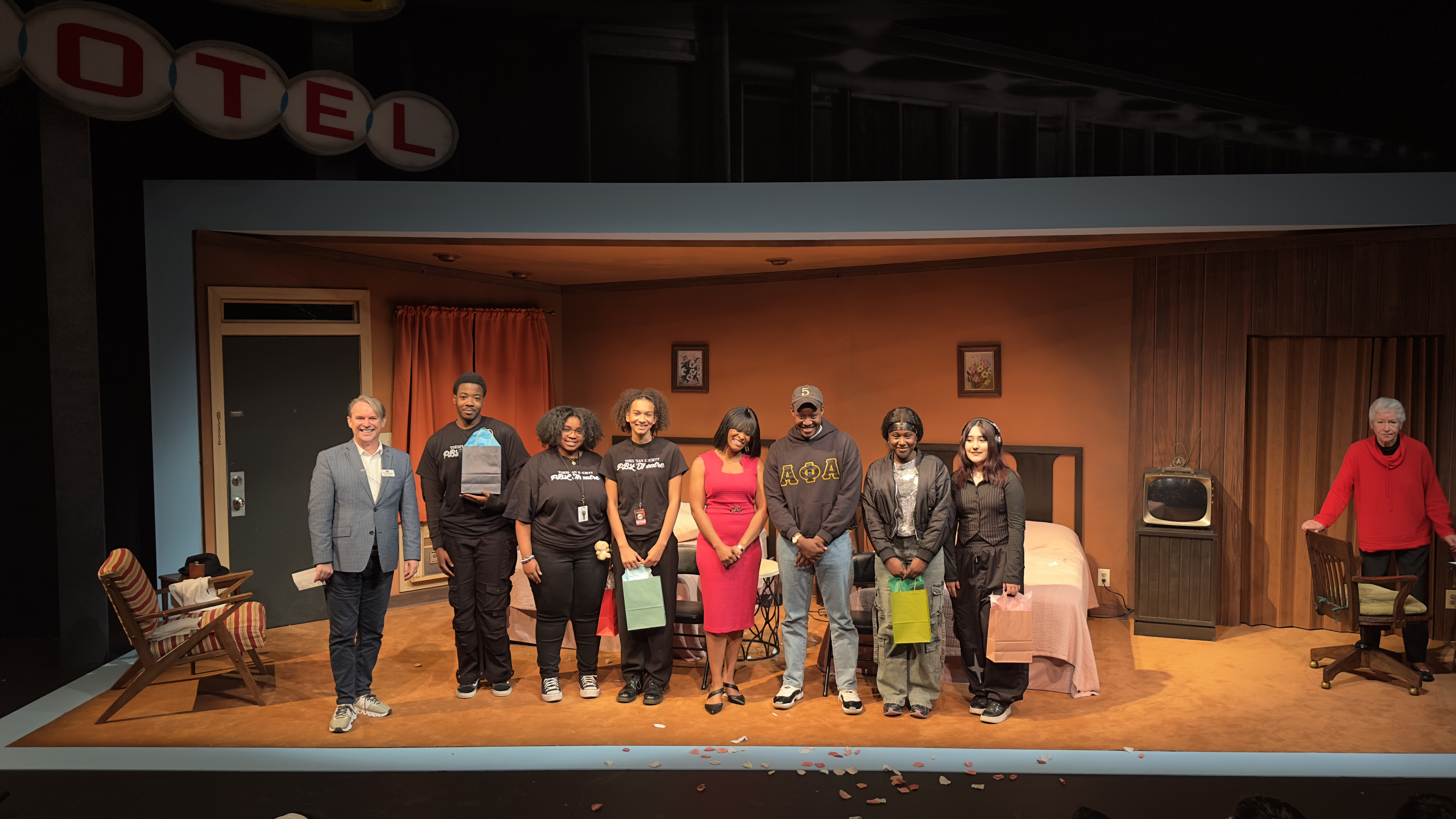 PBD Lit Theatre Contest Winners Fall 2025 with actors Rita Cole and Christopher Lindsay